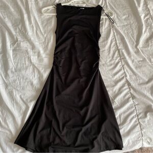 H and M black mini dress